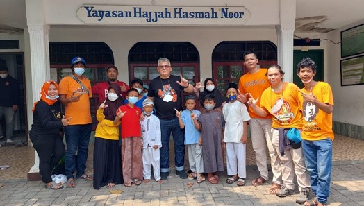 Santunan Yayasan Hajjah Andi Hasmah Noor, Komp Masjid Al Muttaqien, Sunter Agung, Jakarta Utara, Senin (25/10/2021)